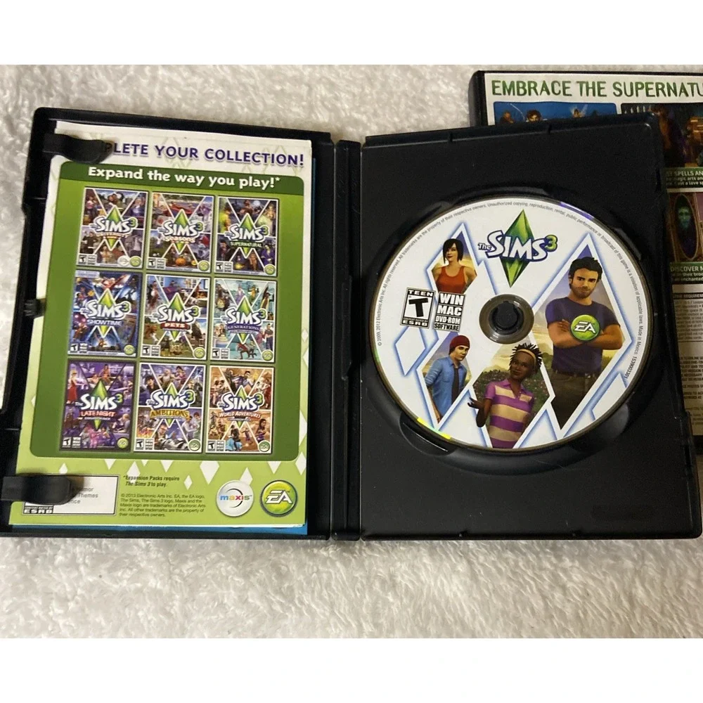 The Sims 2 3 PC CD ROM Expansion Pack Games Supernatural Some Manuals Lot Of 6
